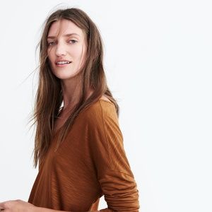Madewell Anthem Scoop Tee - Burnt Orange